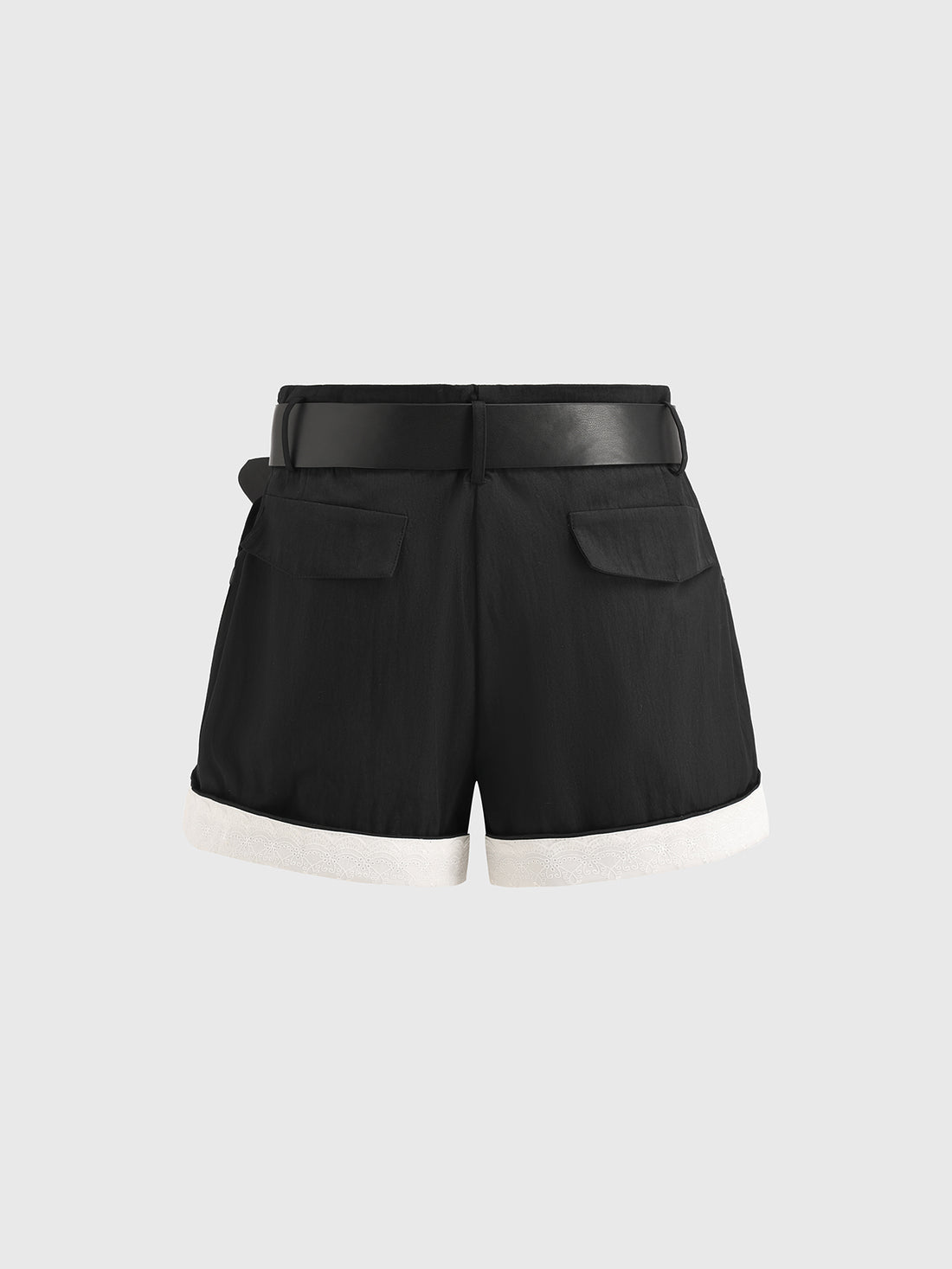 Desk Break Belted Shorts – Ink Black
