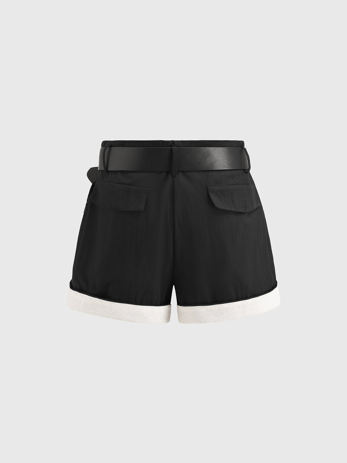 Desk Break Belted Shorts – Ink Black