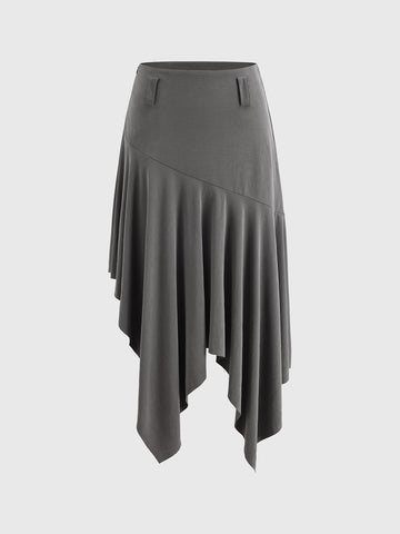 Clocked Out Fringe Flip Skirt – Scholor Grey