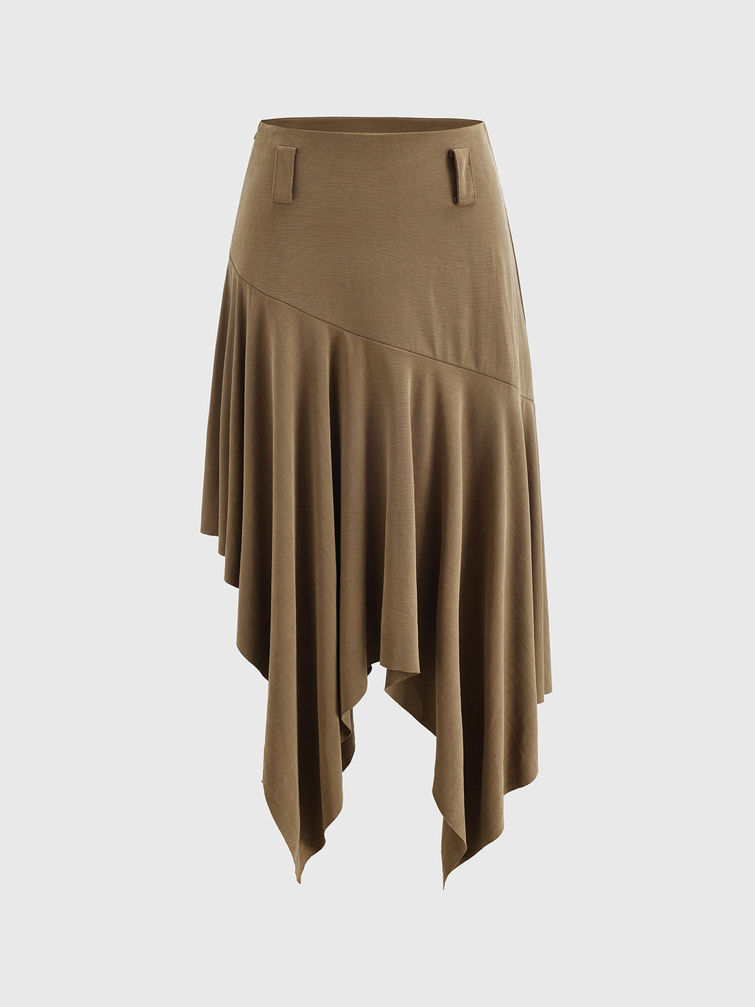 Clocked Out Fringe Flip Skirt – Dusty Brown