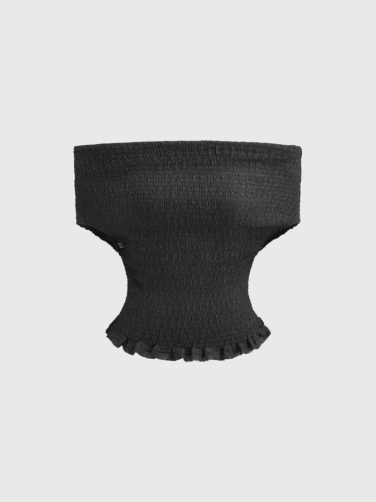 Offclock Smock Tube Top – Matte Black