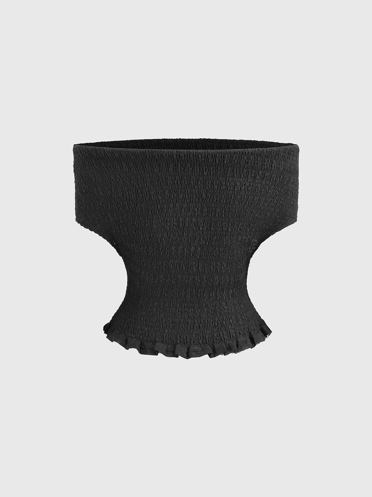 Offclock Smock Tube Top – Matte Black
