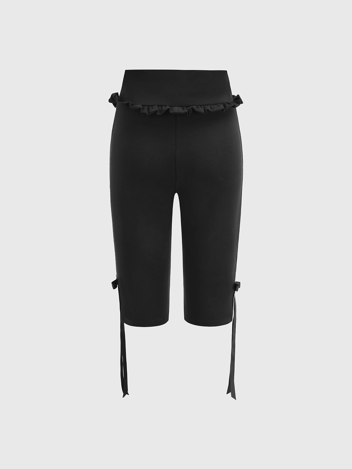 Flounce Mode On Yoga Pants – Matte Black
