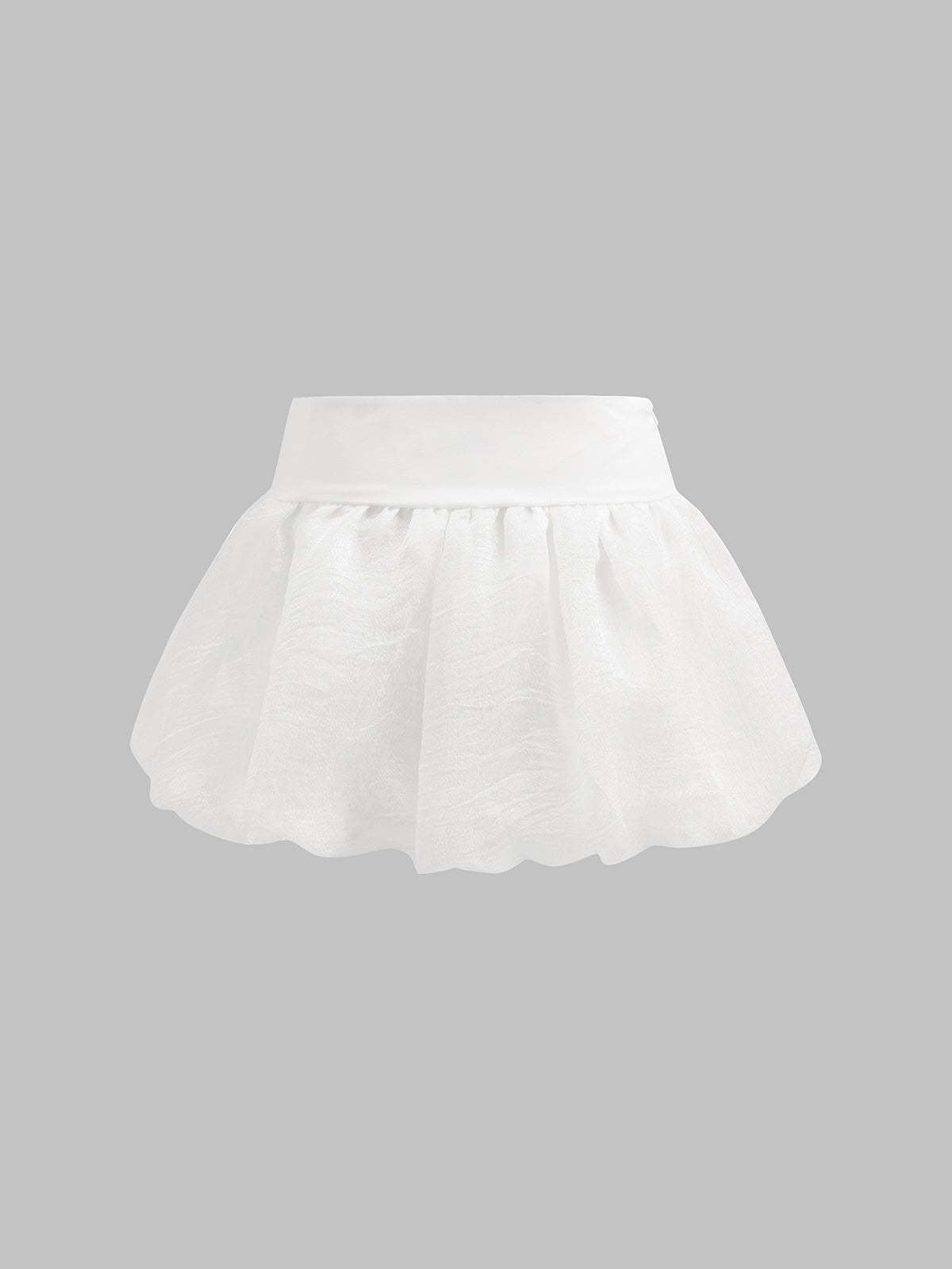Cloud Puff Mini Skirt – Pure White