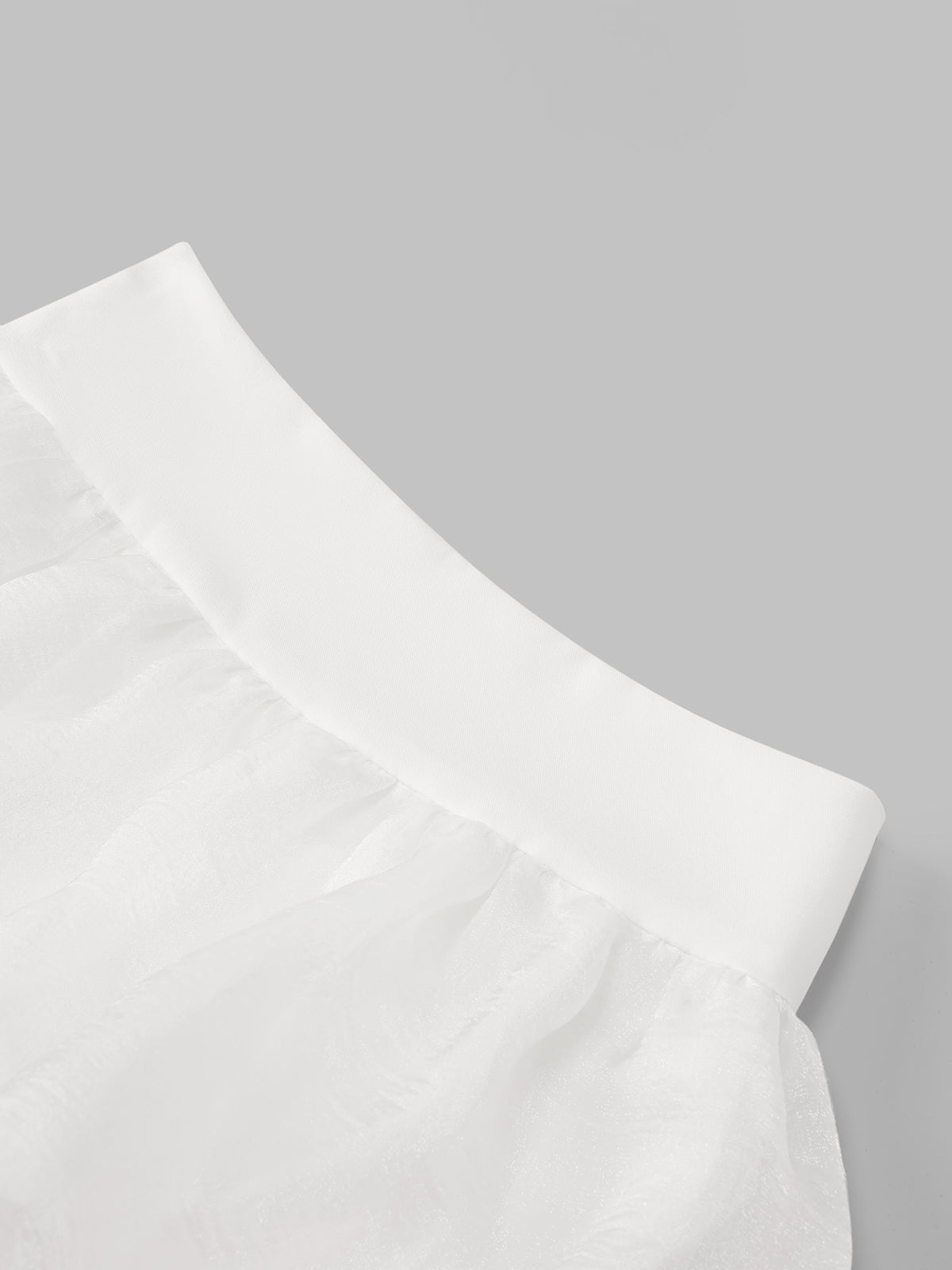 Cloud Puff Mini Skirt – Pure White