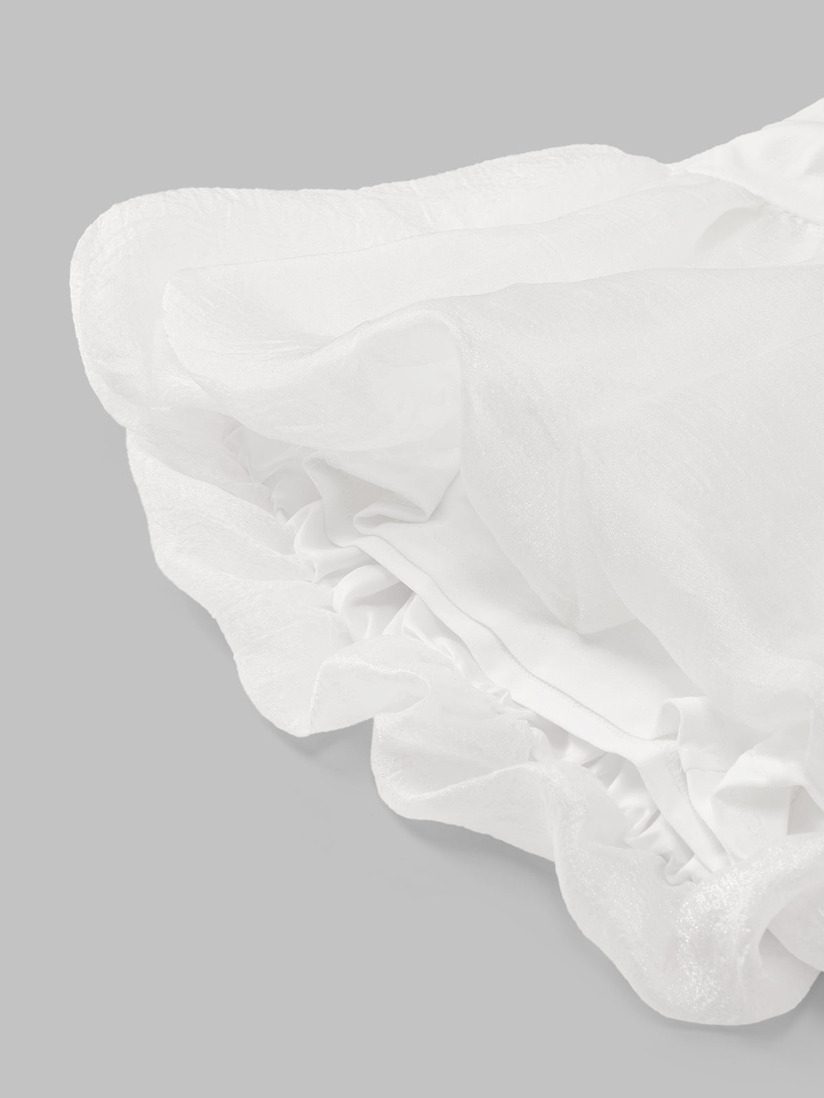 Cloud Puff Mini Skirt – Pure White