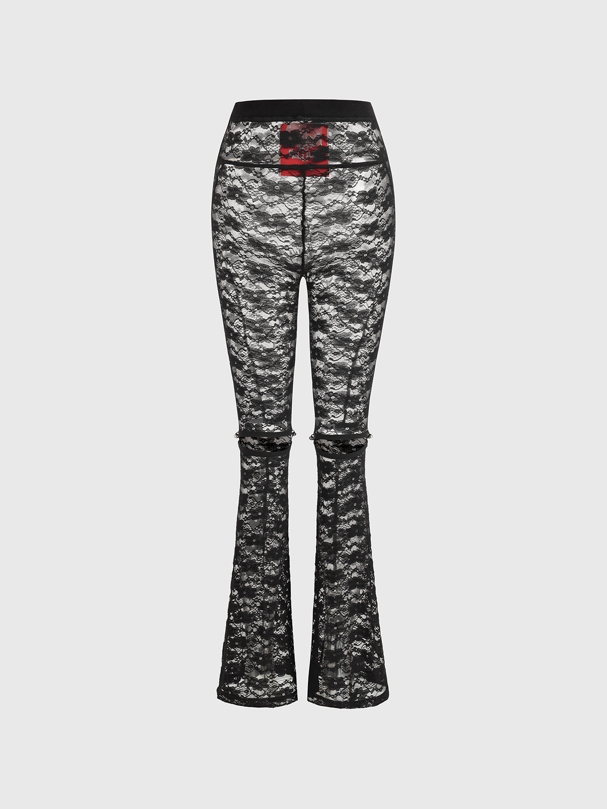 Split Lace Layer Legging – Night Black