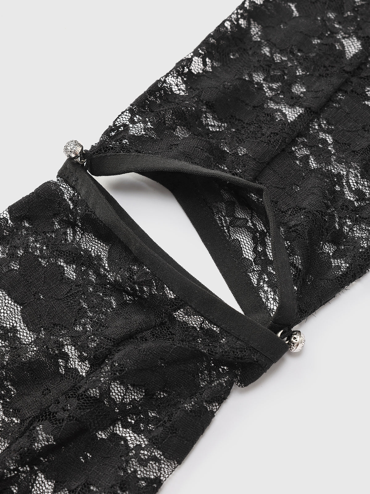 Split Lace Layer Legging – Night Black