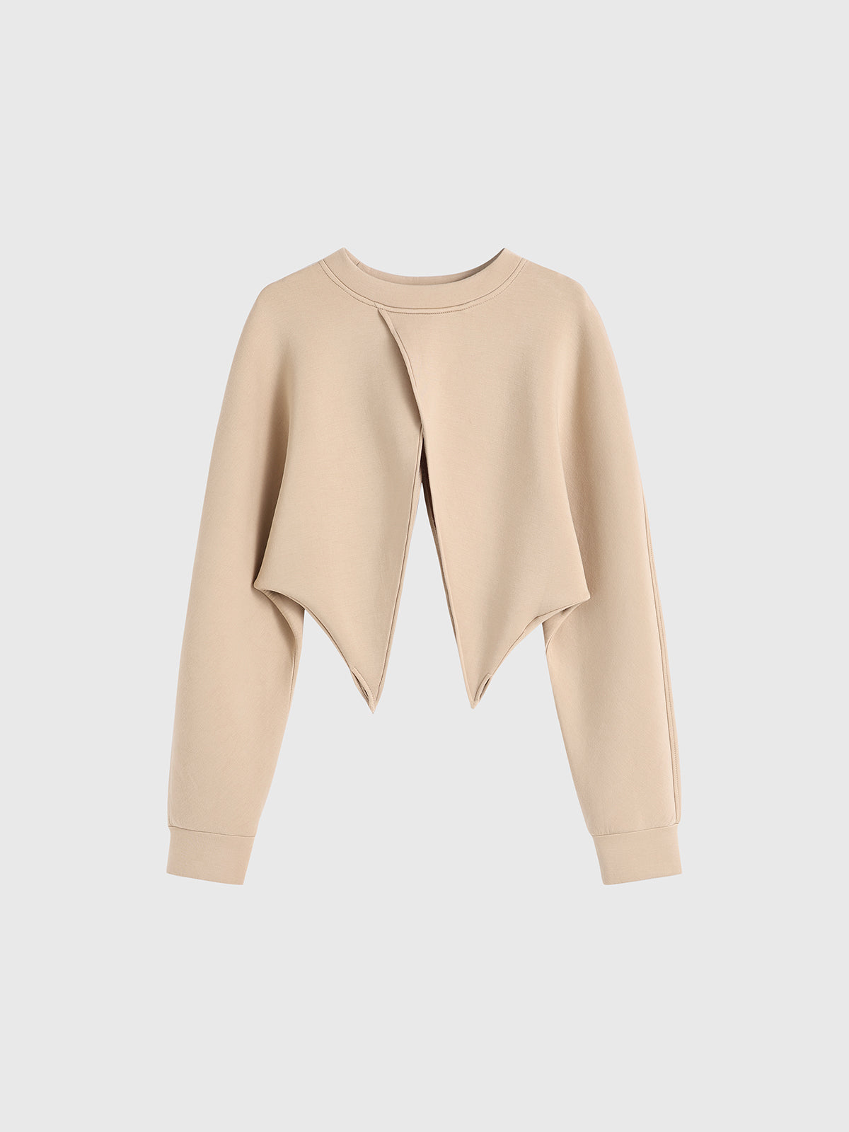 Split Mood Mid-Air Sleeve Top – Soy Beige