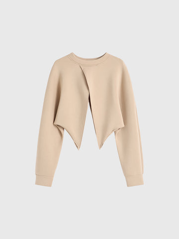 Split Mood Mid-Air Sleeve Top – Soy Beige