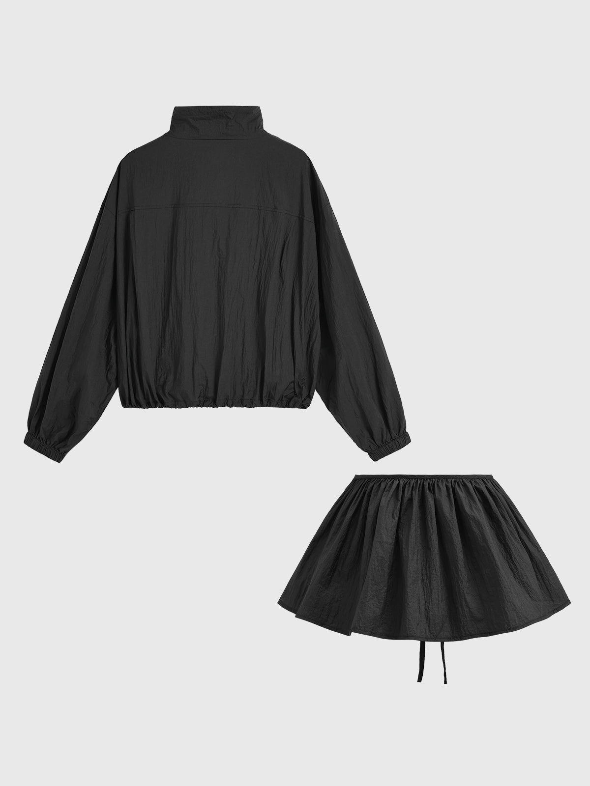 Pullcord Play Windbreaker Jacket – Matte Black