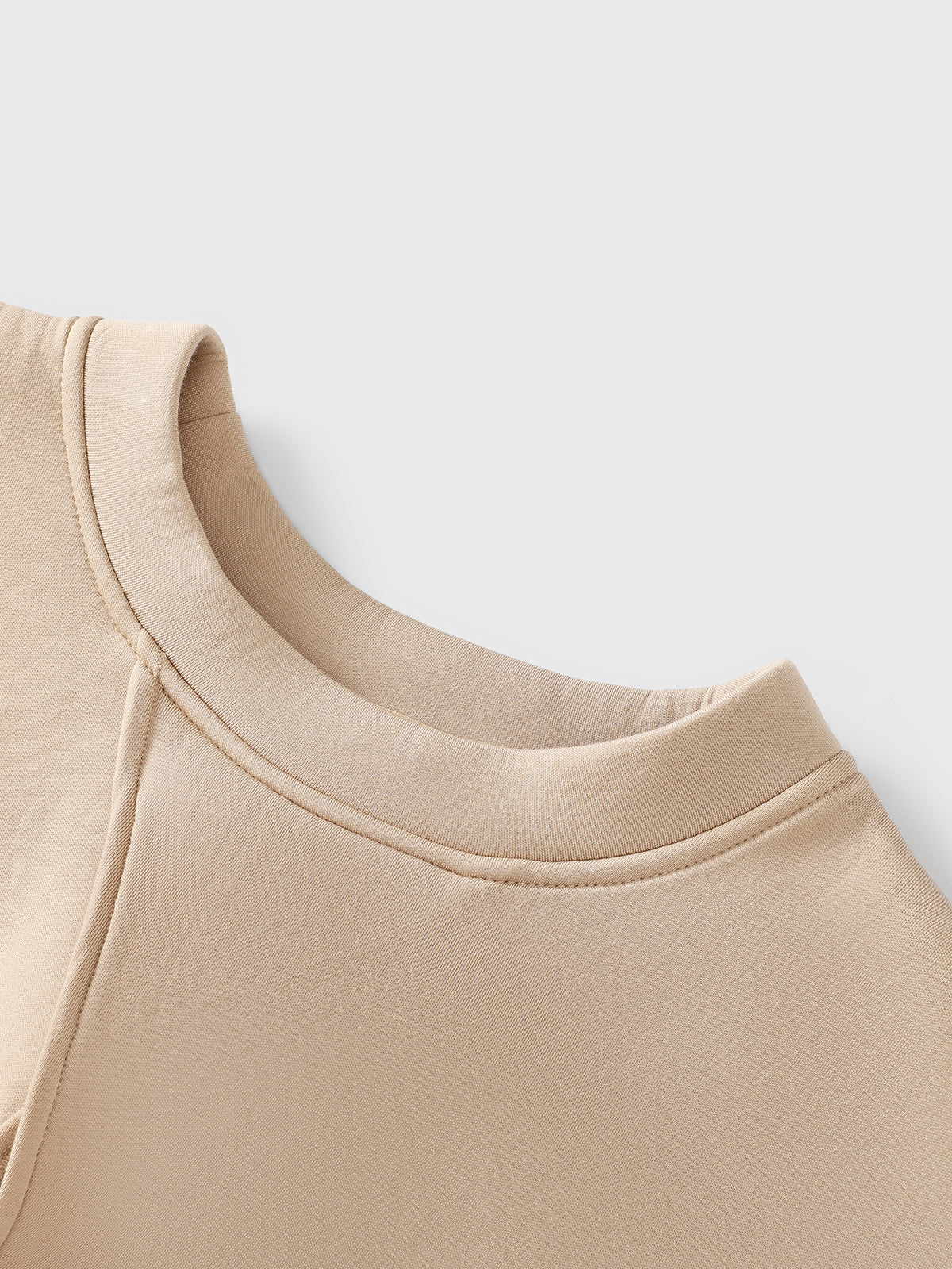 Split Mood Mid-Air Sleeve Top – Soy Beige