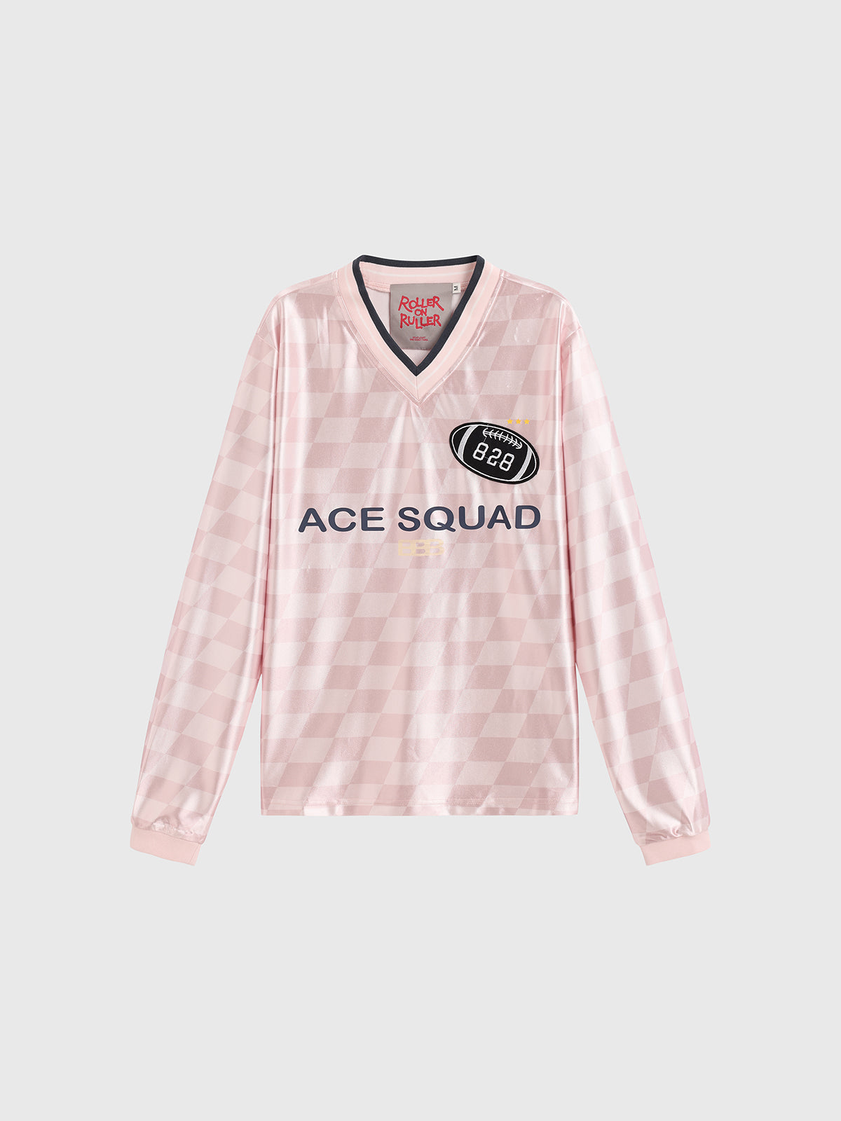 Touchdown Check Jersey Sweatshirt – Blush Blitz