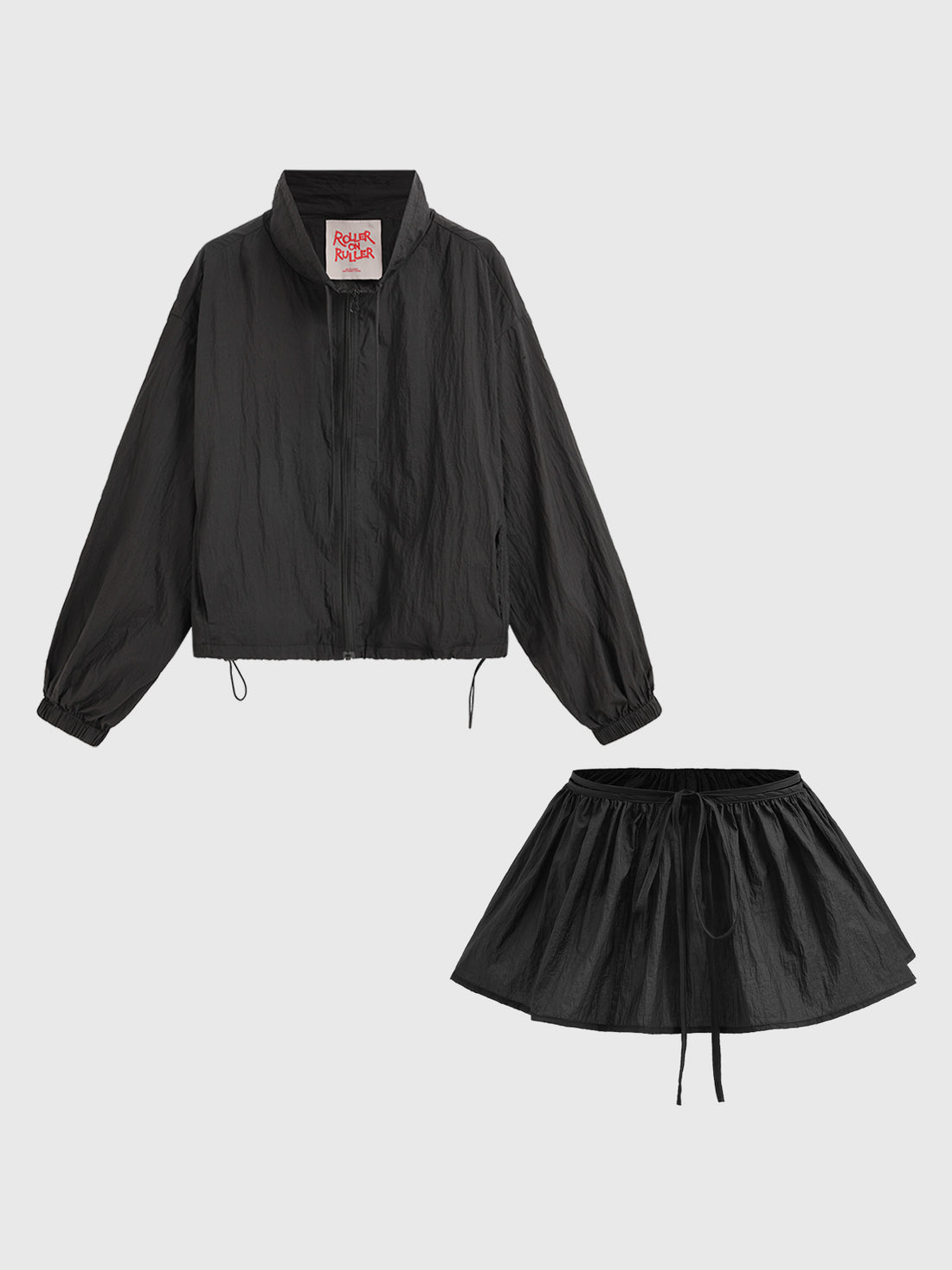 Pullcord Play Windbreaker Jacket – Matte Black