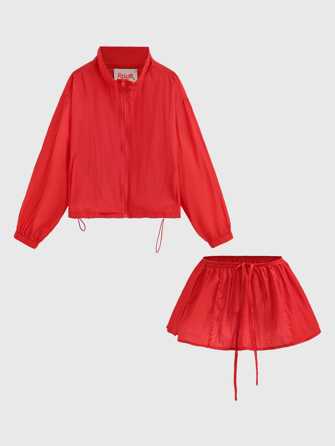 Pullcord Play Windbreaker Jacket – True Red
