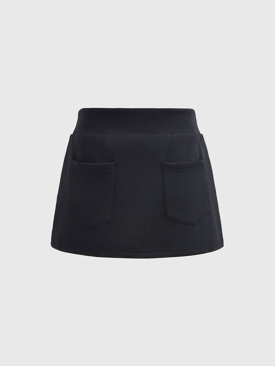 Twirl Knot Mini Skirt – Black Ivory