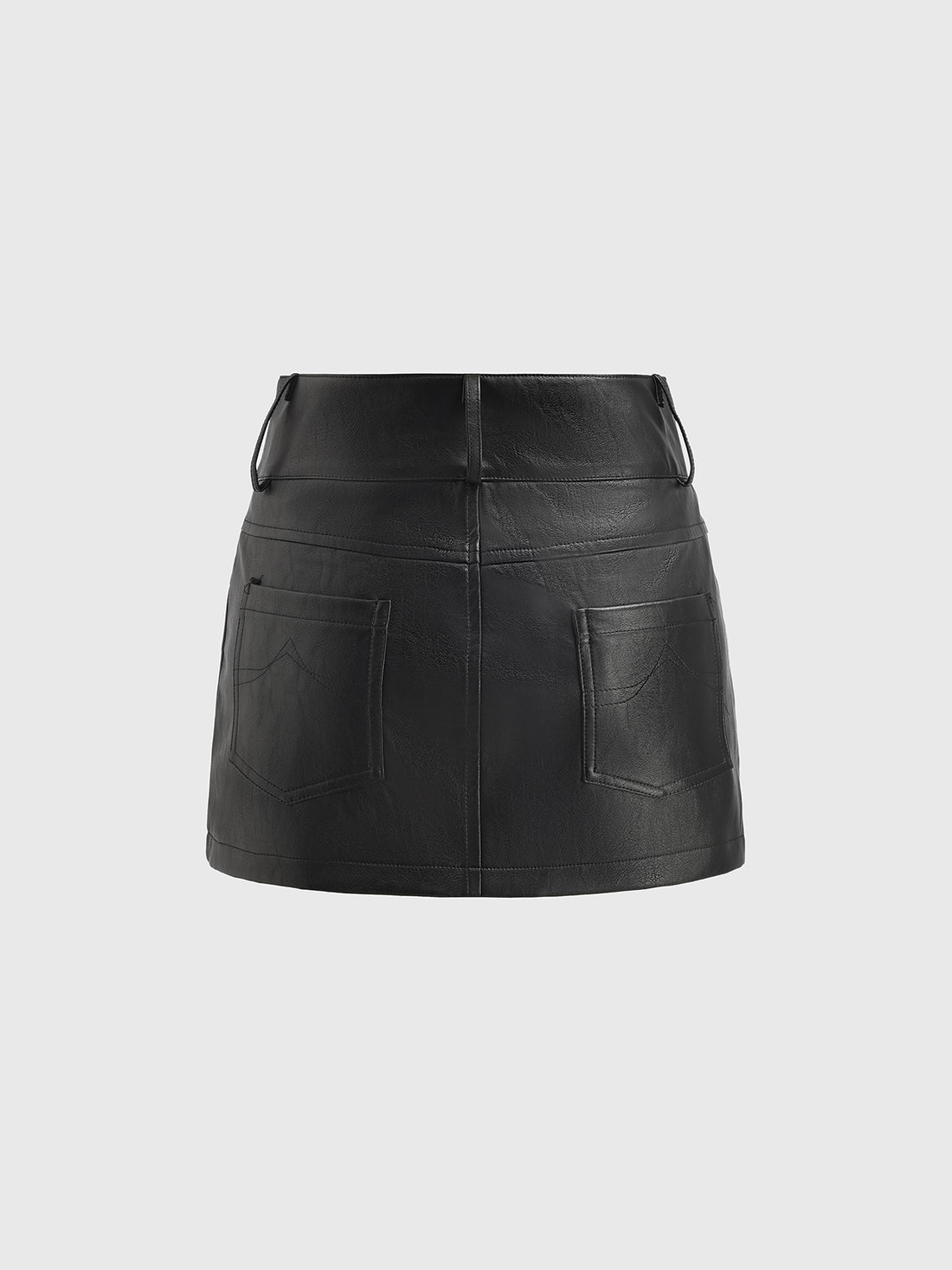 Faux Leather Mini Skirt – Classic Black
