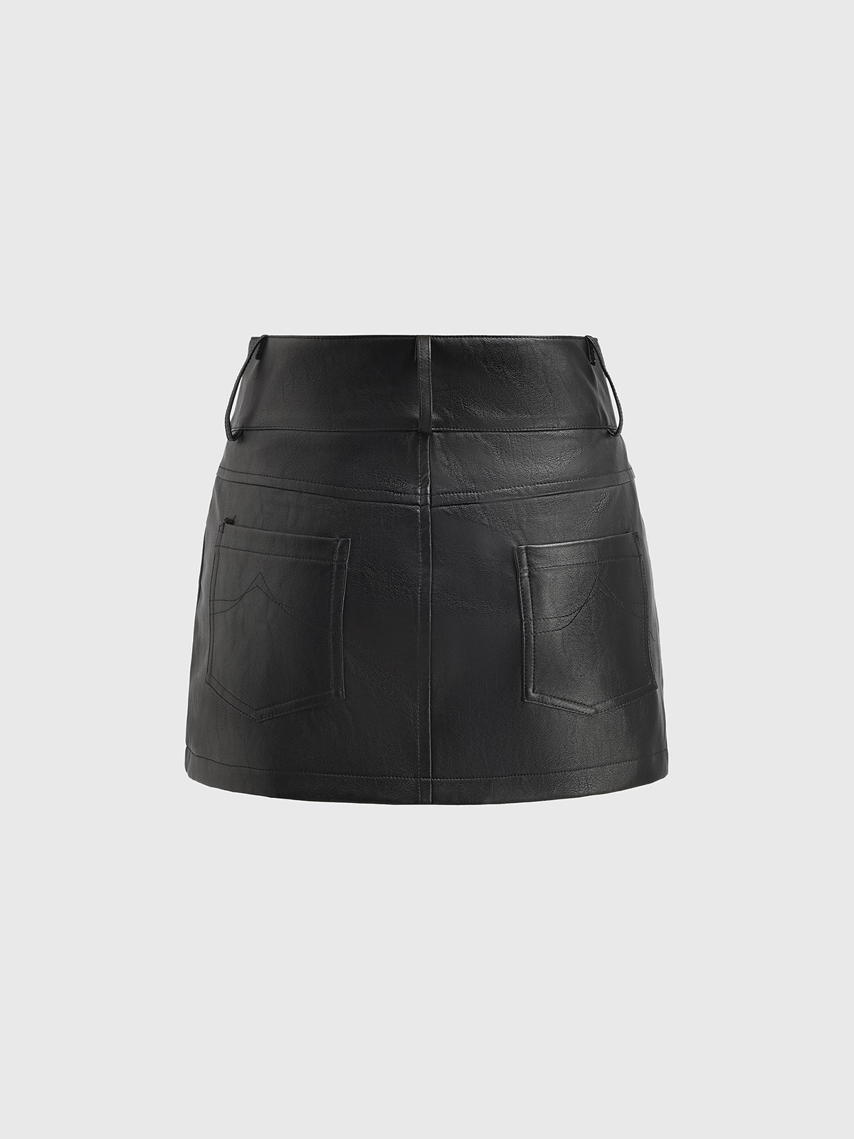 Faux Leather Mini Skirt – Classic Black