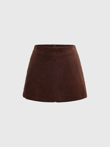 Velvet Trace Skirt – Cocoa Brown