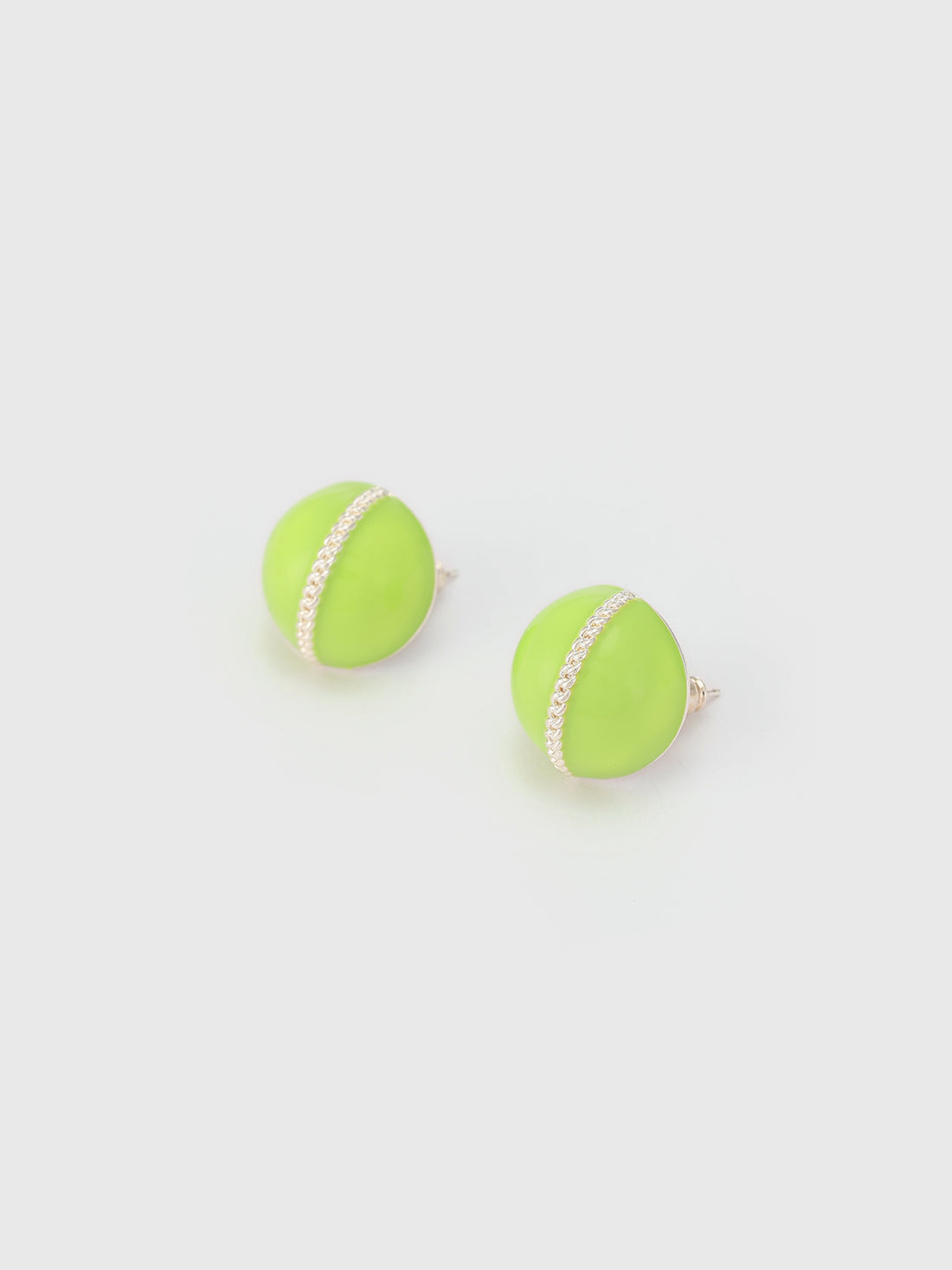 Court Pop Earrings - Neon Green