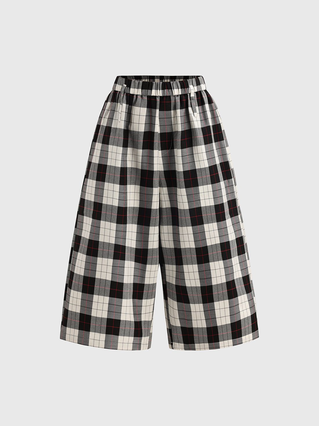 Gridwalk Wide Pants - Black White