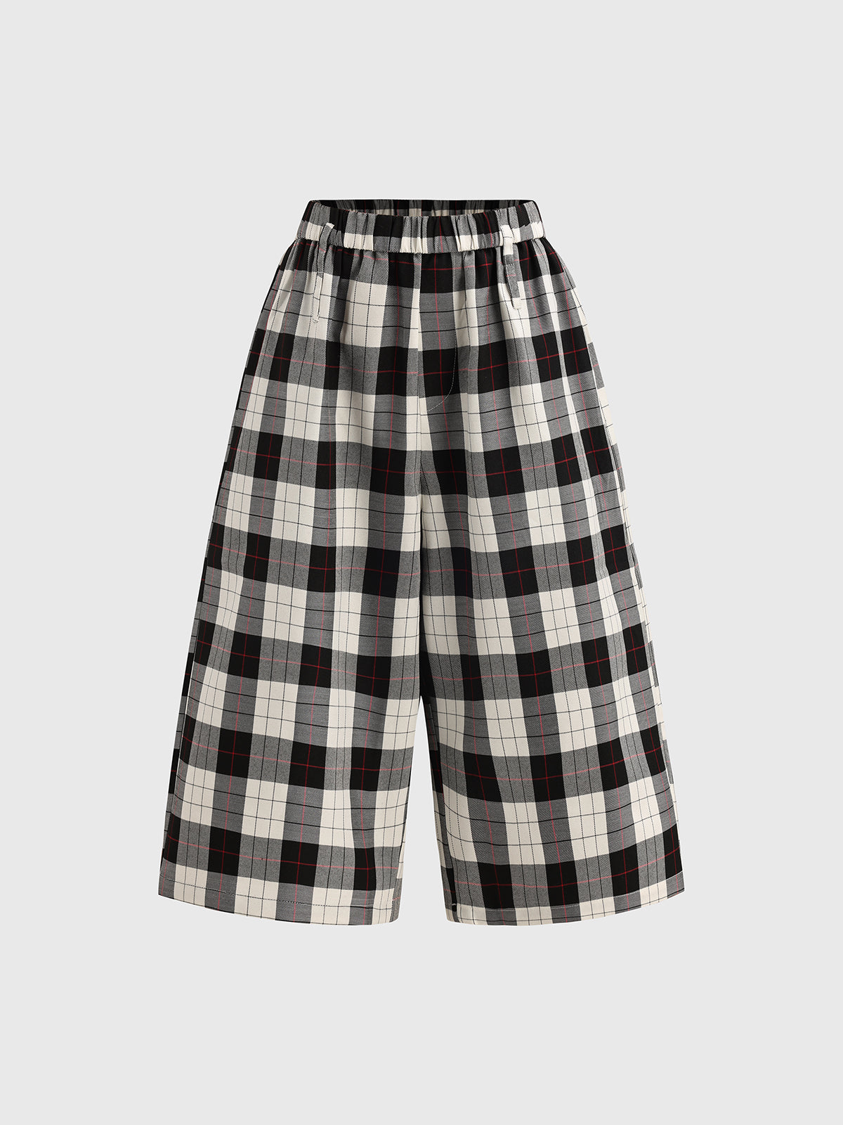 Gridwalk Wide Pants - Black White