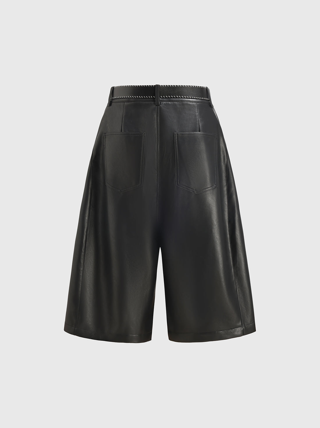 Lockstep Leather Shorts - Black Ink
