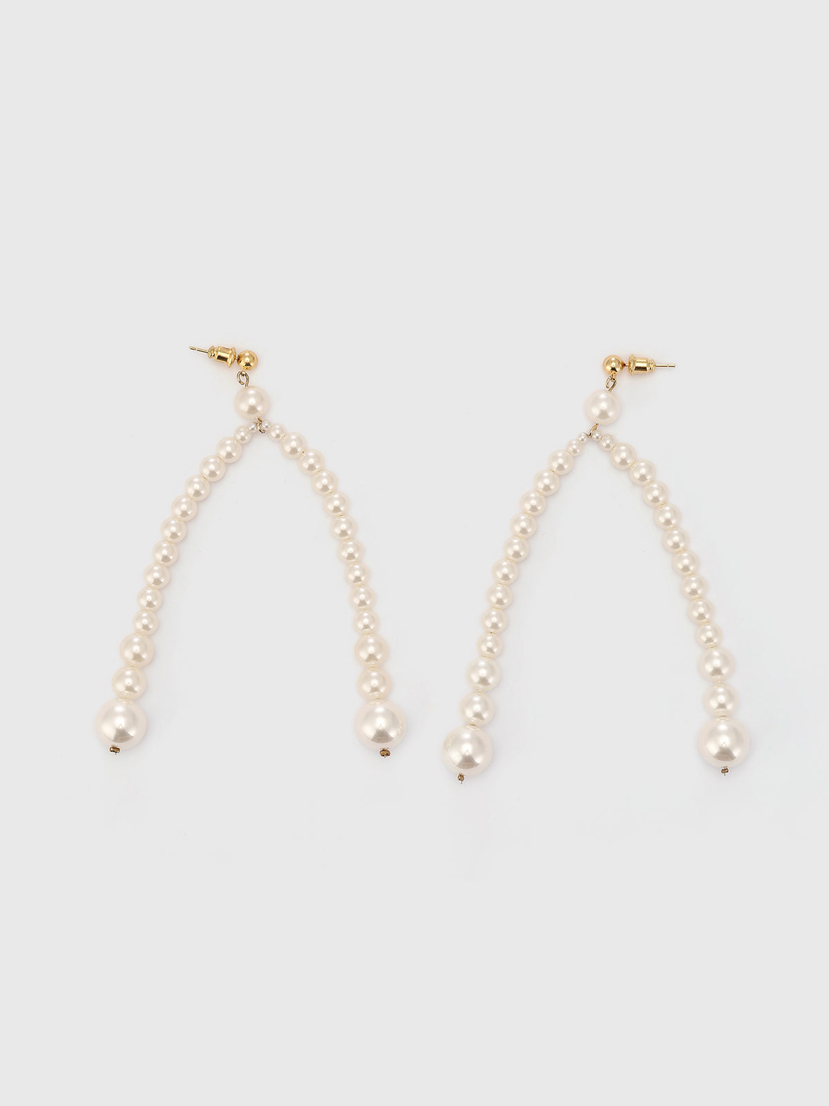 Slip Line Earrings - Pearl White