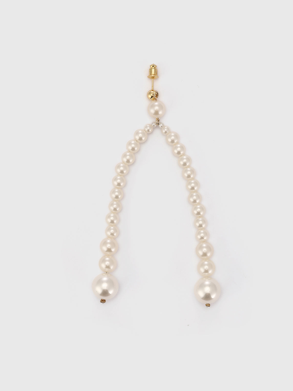 Slip Line Earrings - Pearl White