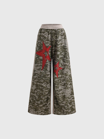 Camo Star Pants – Beige Contrast
