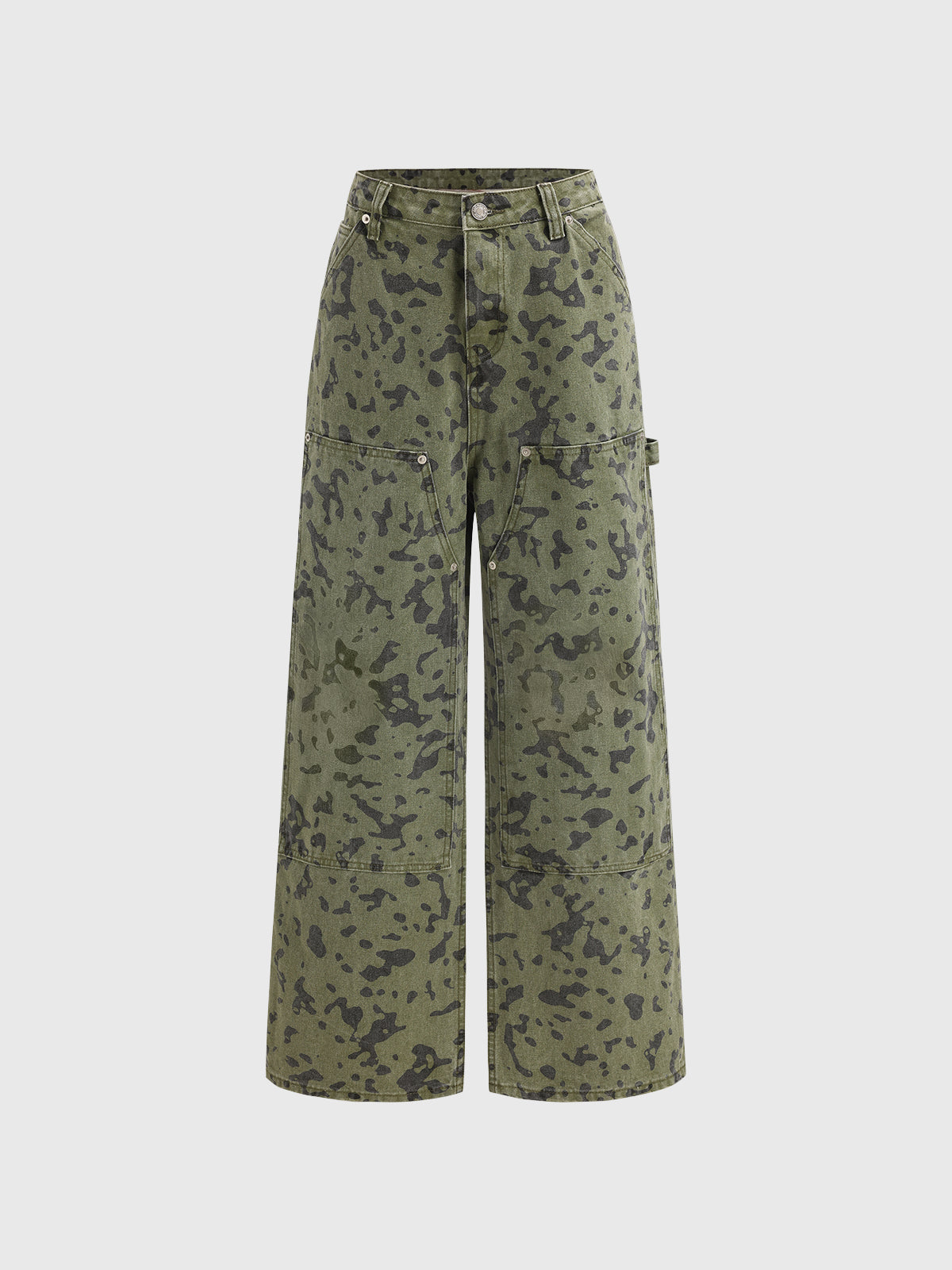 Camo Workwear Pants – Olive Green