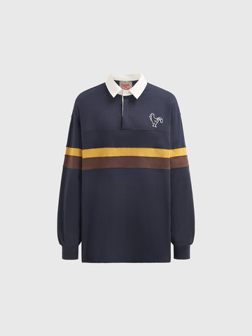 Varsity Rugby Shirt - Navy Yellow