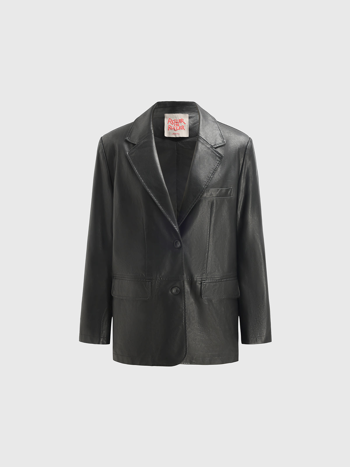 Leather Blazer – All Black