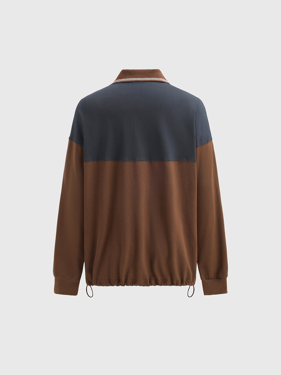 Heritage Half-Zip Polo - Navy Brown
