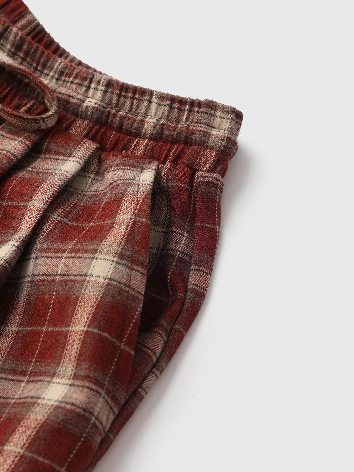 Flannel Check Pants - Red Grid