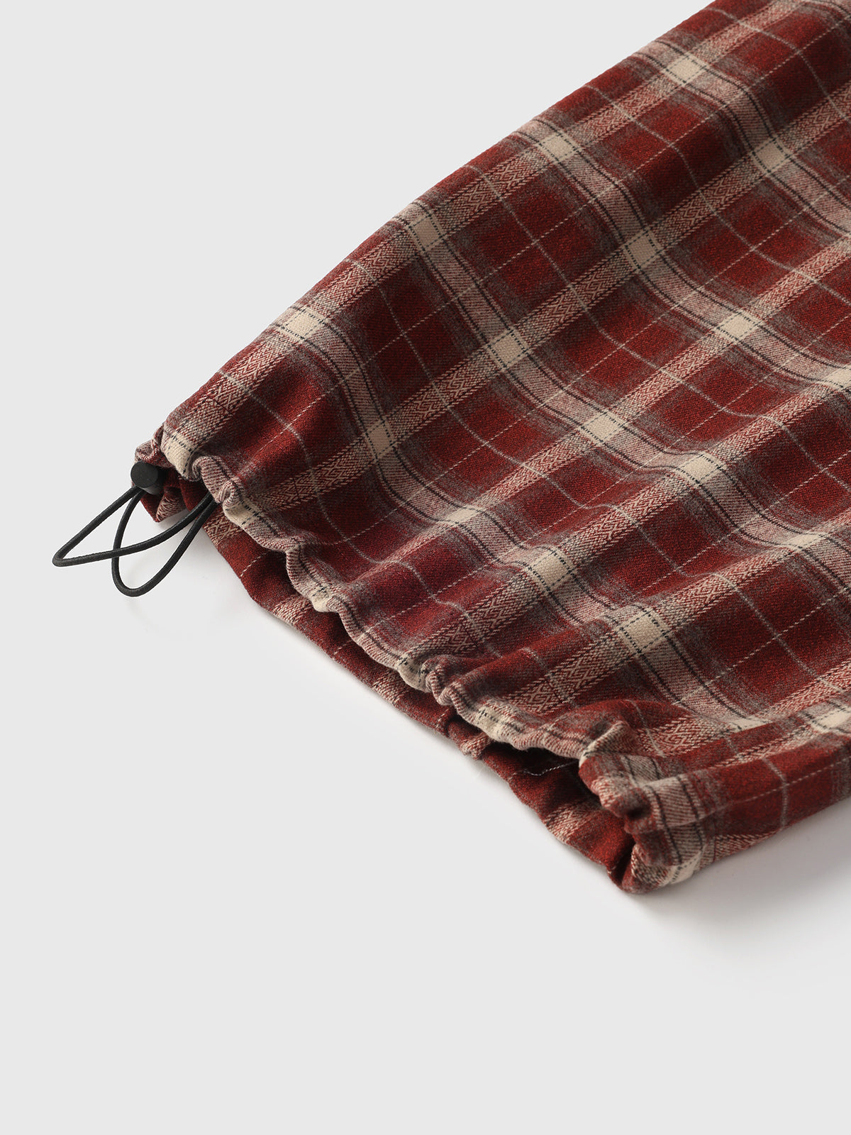Flannel Check Pants - Red Grid