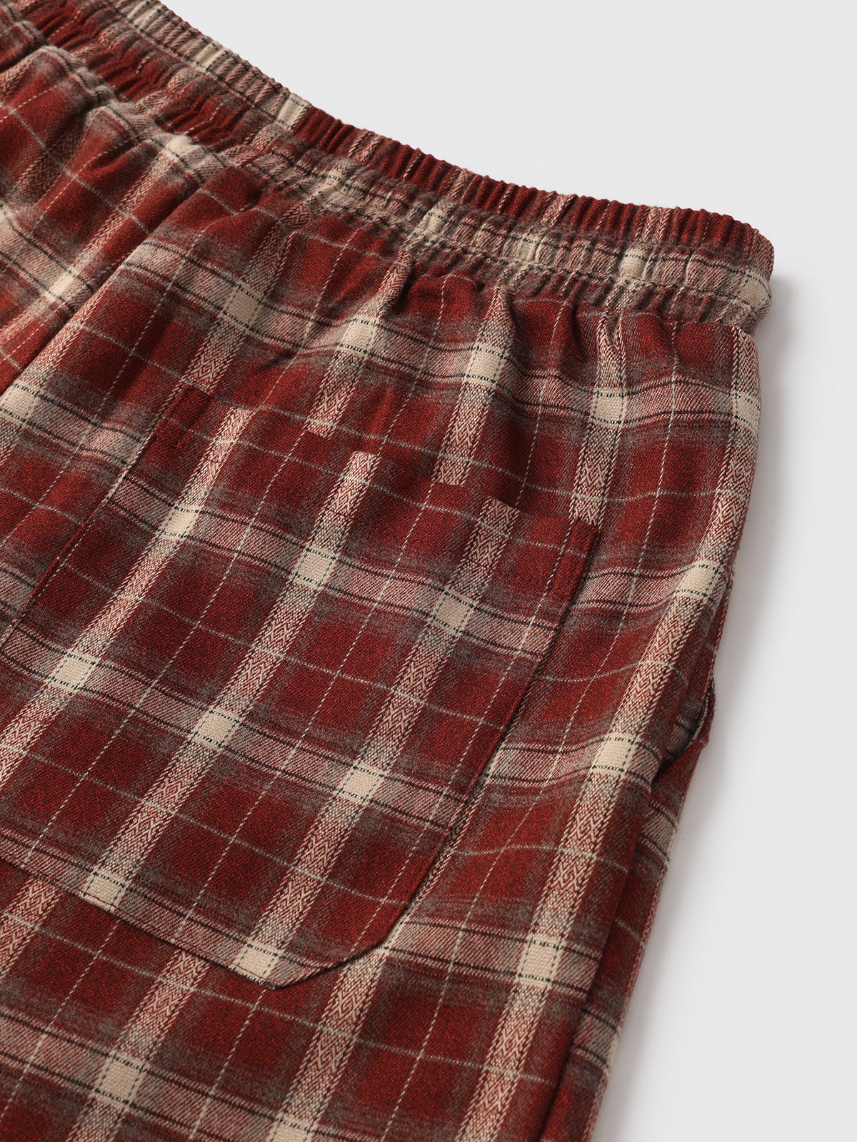 Flannel Check Pants - Red Grid