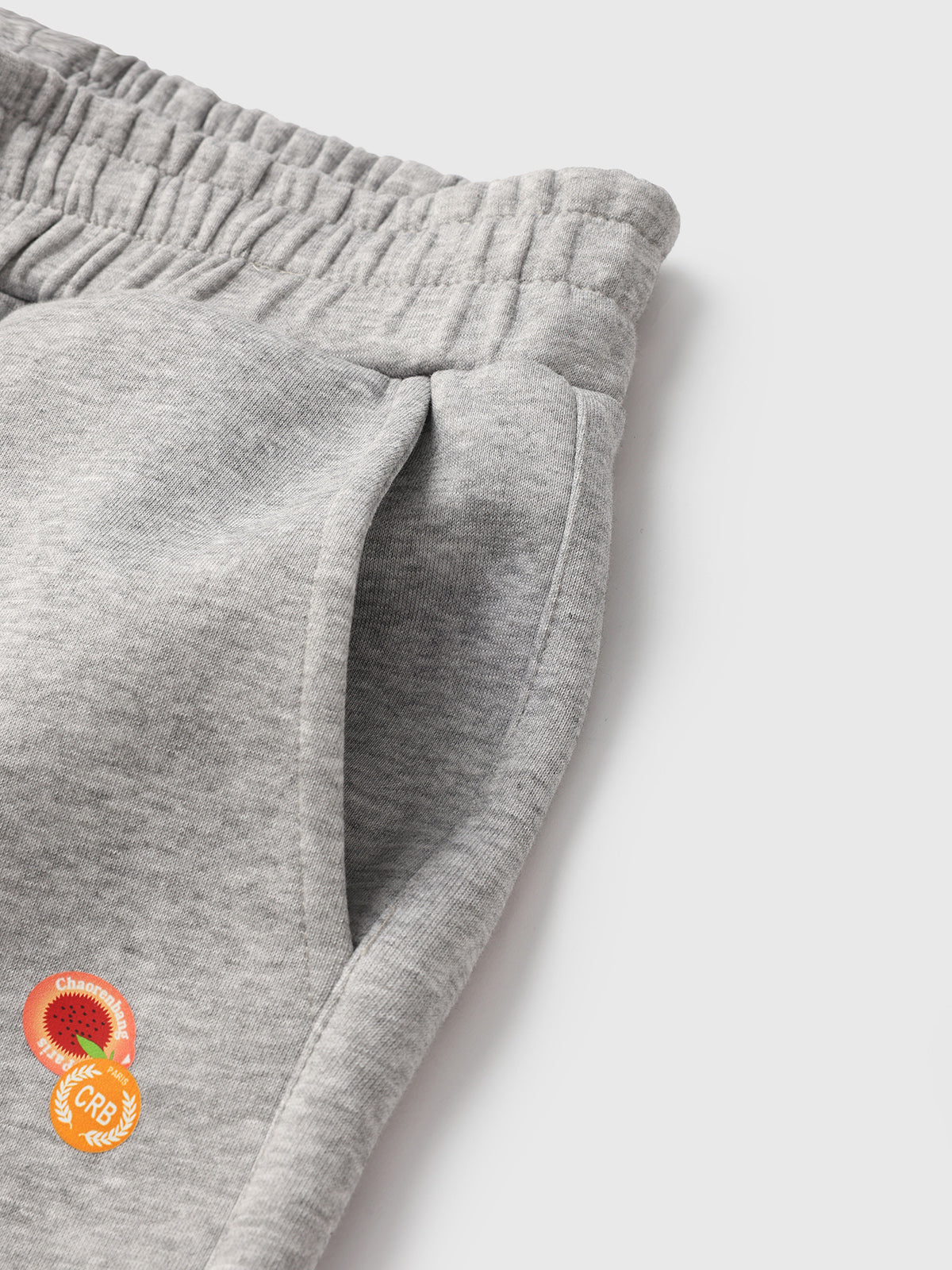 Sticker Patch Pants - Light Grey