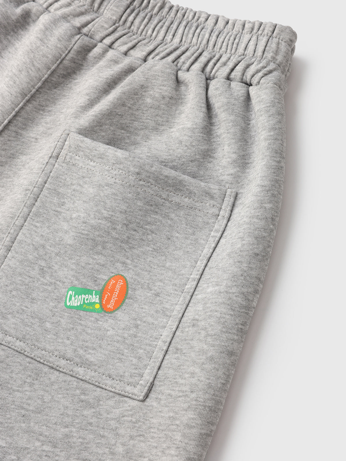Sticker Patch Pants - Light Grey