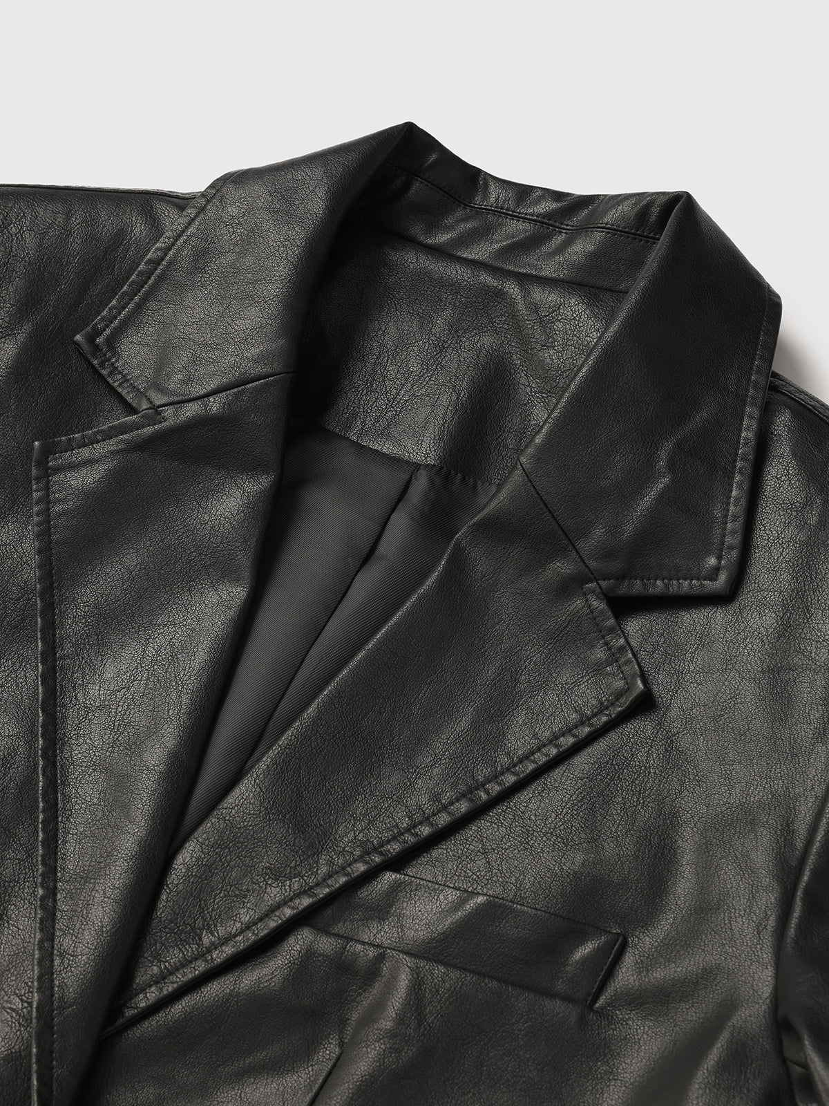 Leather Blazer – All Black