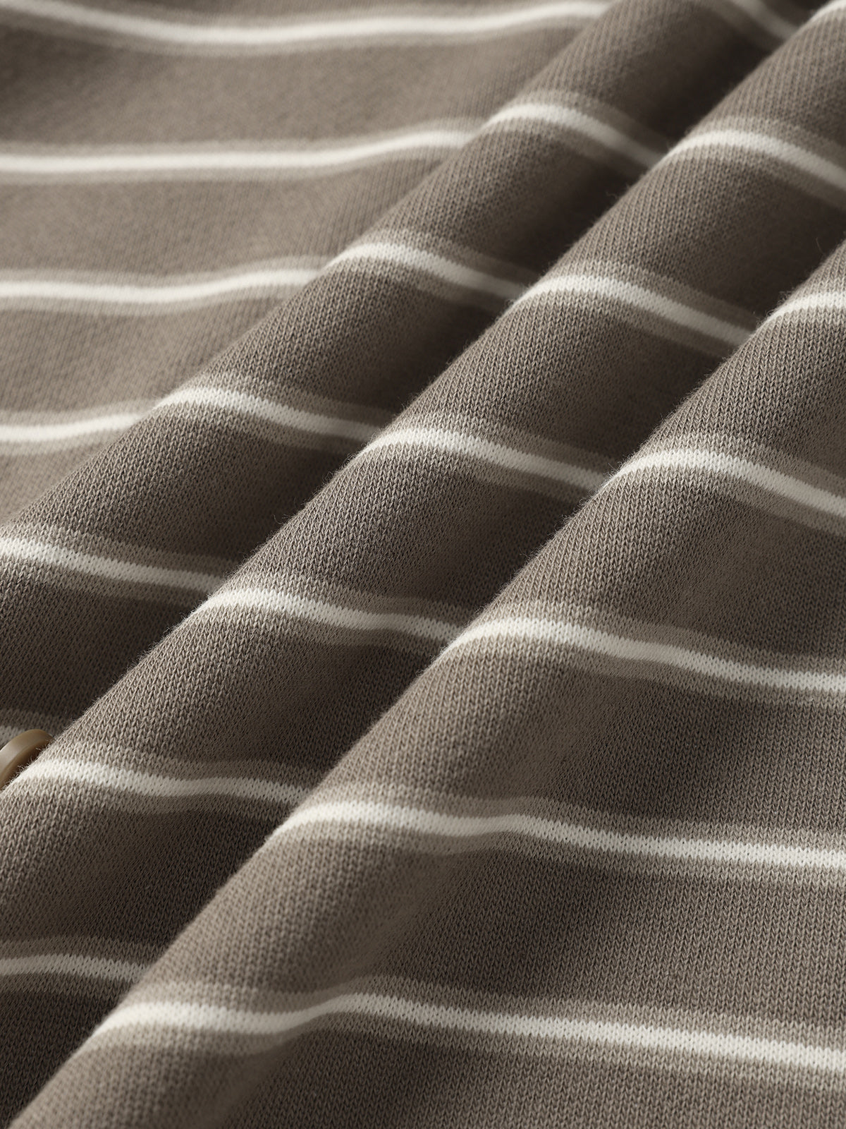 Stripe Mood Sweatshirt - Taupe Brown