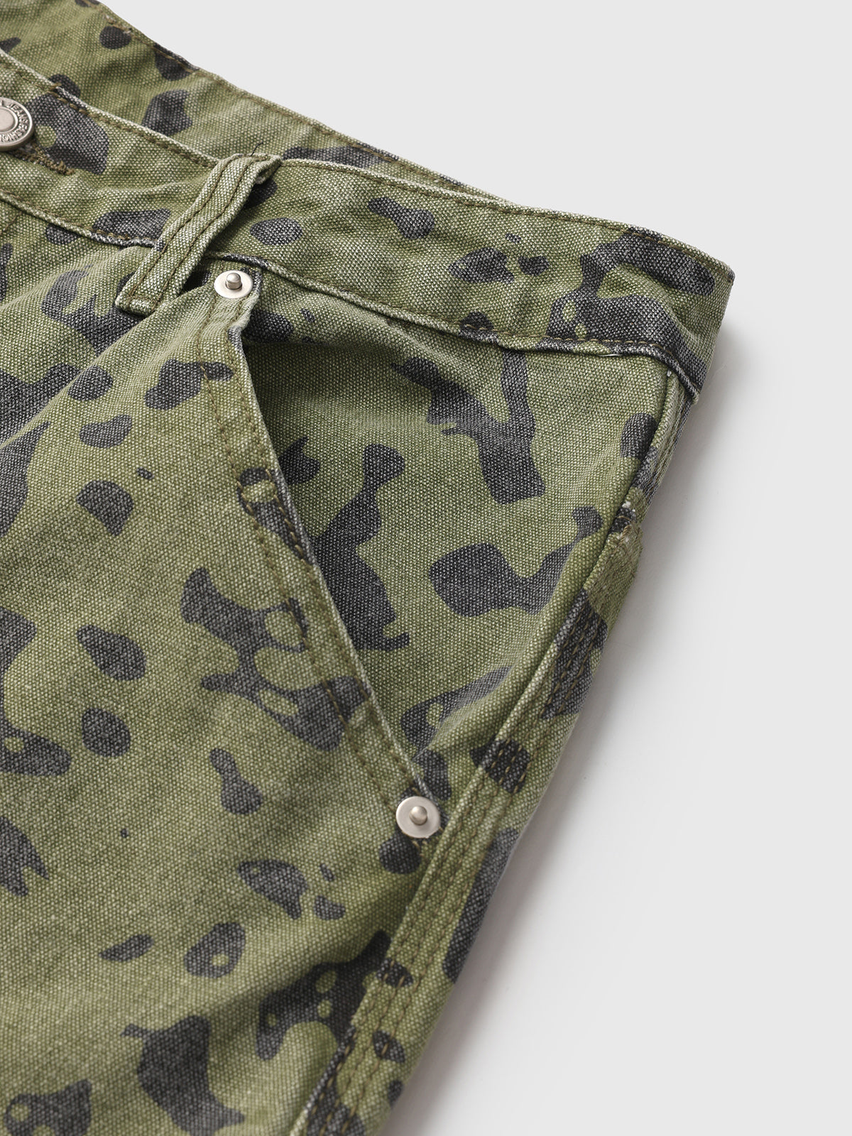 Camo Workwear Pants – Olive Green