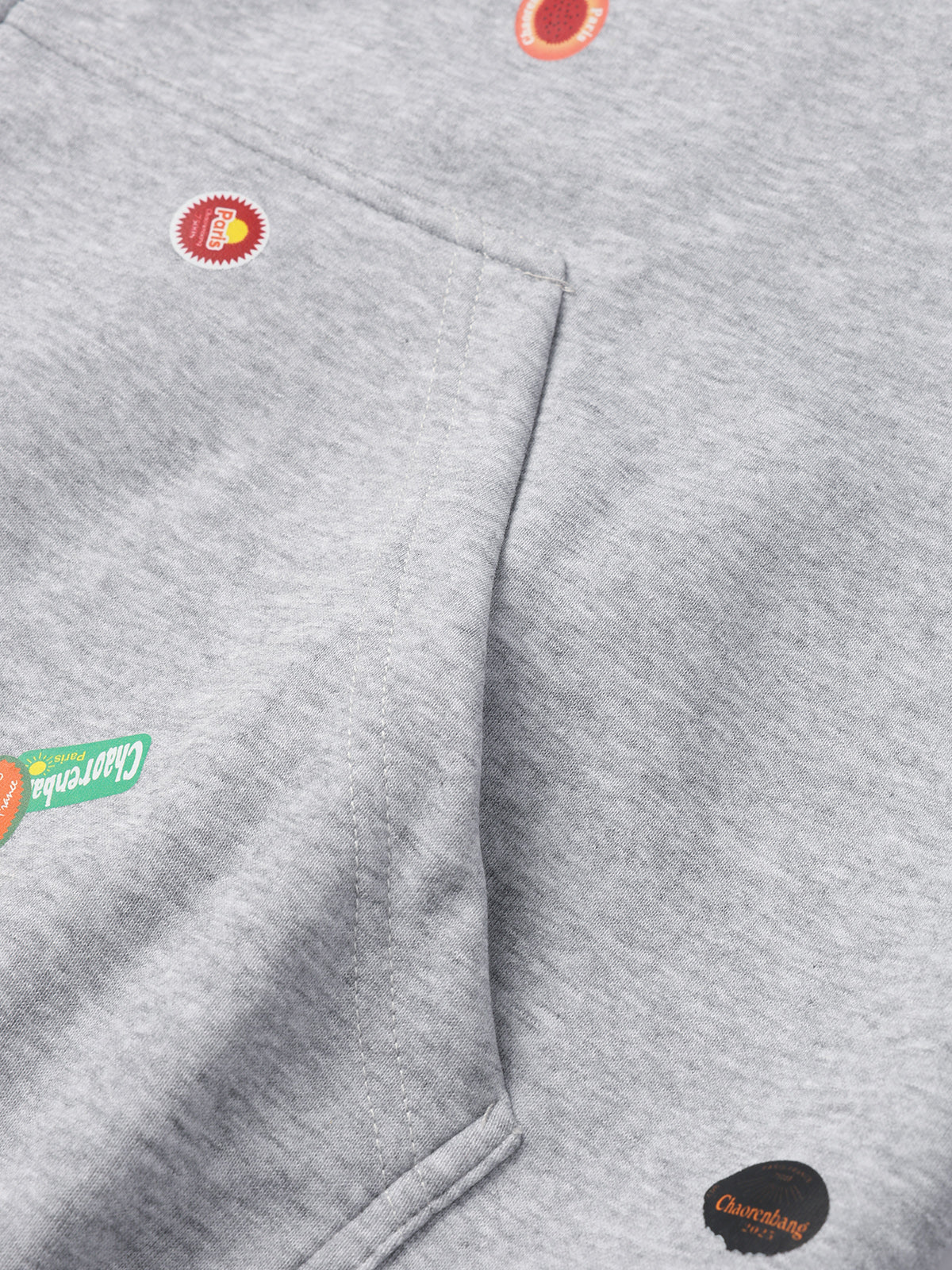 Doodle Zip Hoodie - Cloud Grey