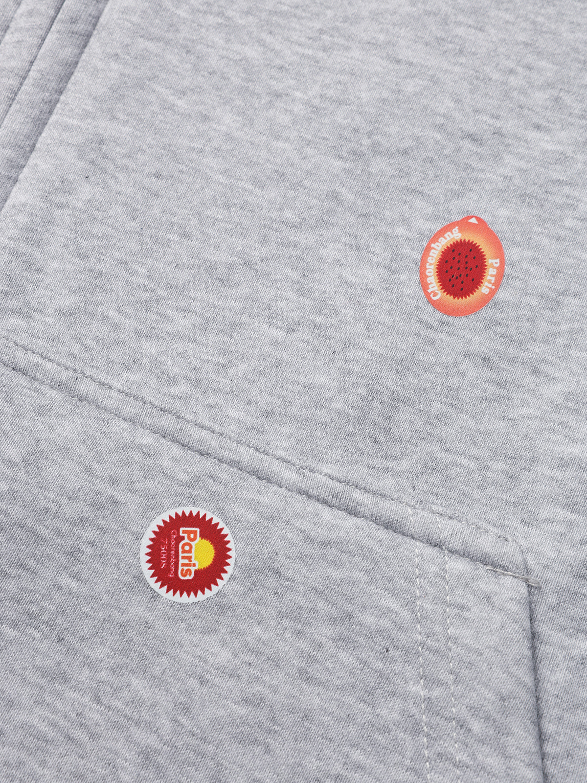 Doodle Zip Hoodie - Cloud Grey