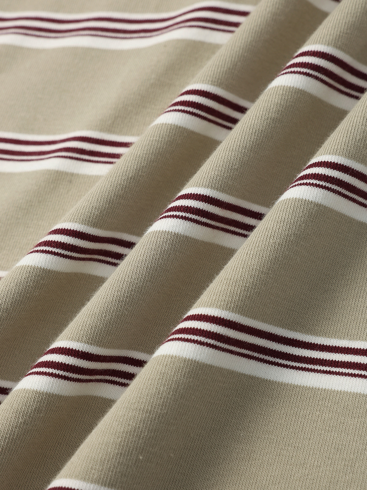 Rulebook Polo Sweatshirt - Cream Stripe