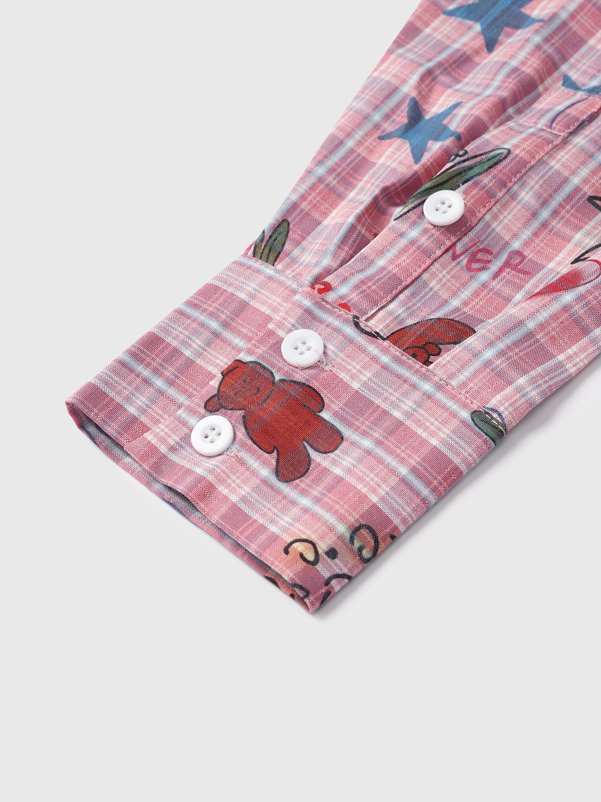 Graphic Button-Up Shirt – Multi Pink