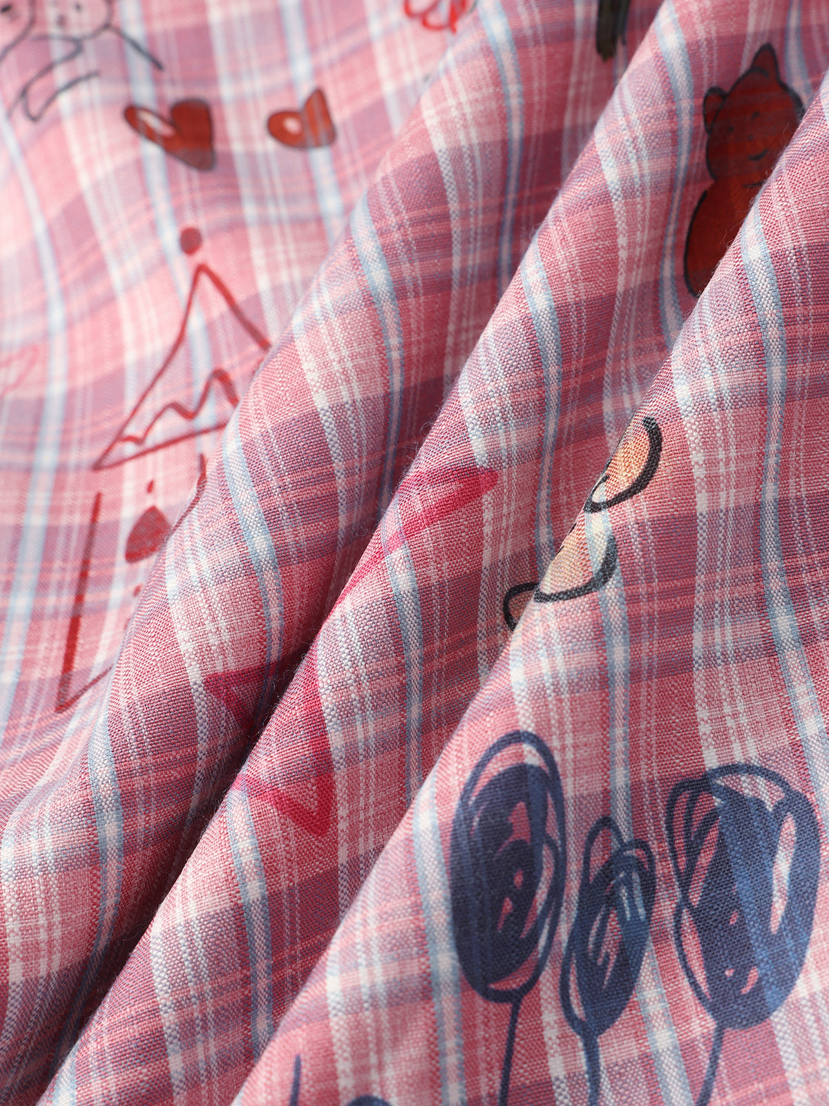 Graphic Button-Up Shirt – Multi Pink