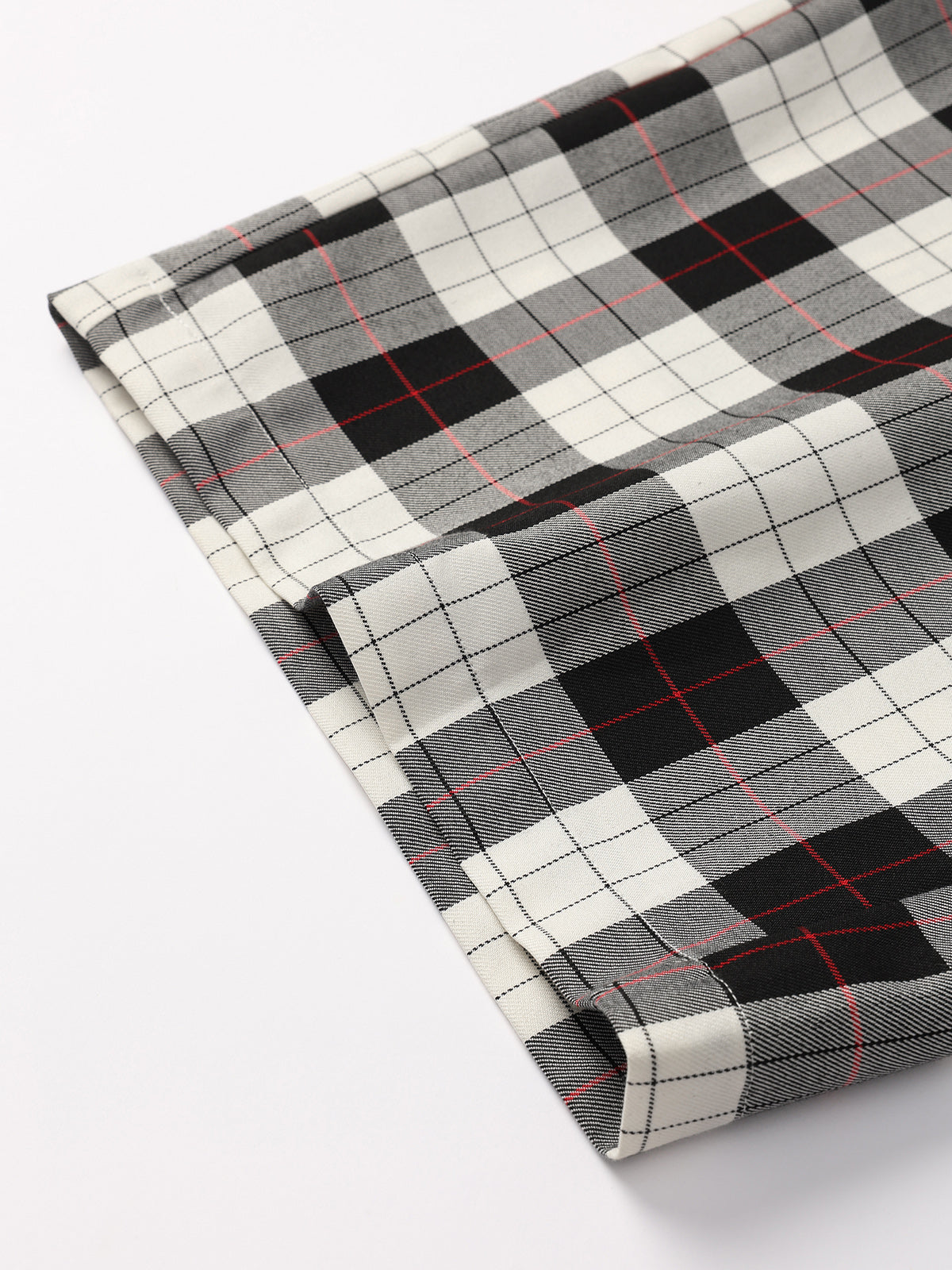 Gridwalk Wide Pants - Black White