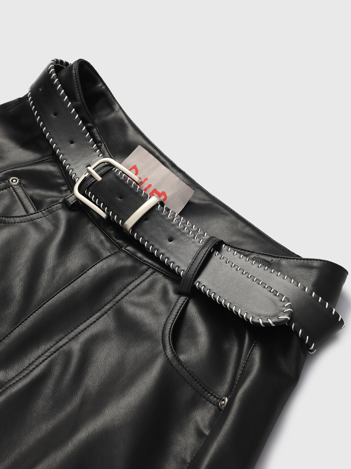 Lockstep Leather Shorts - Black Ink