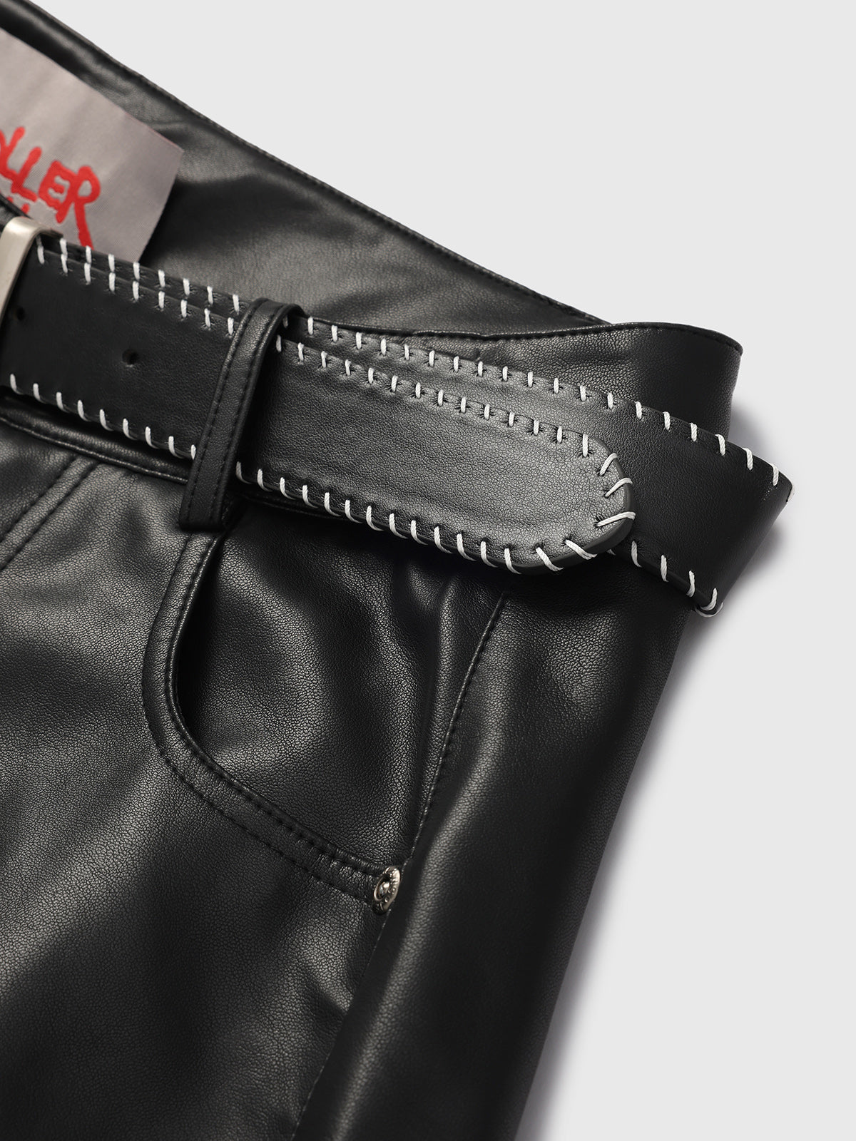 Lockstep Leather Shorts - Black Ink